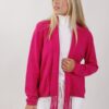 CARDIGAN CORTO CON FRANGE - Fucsia, TU