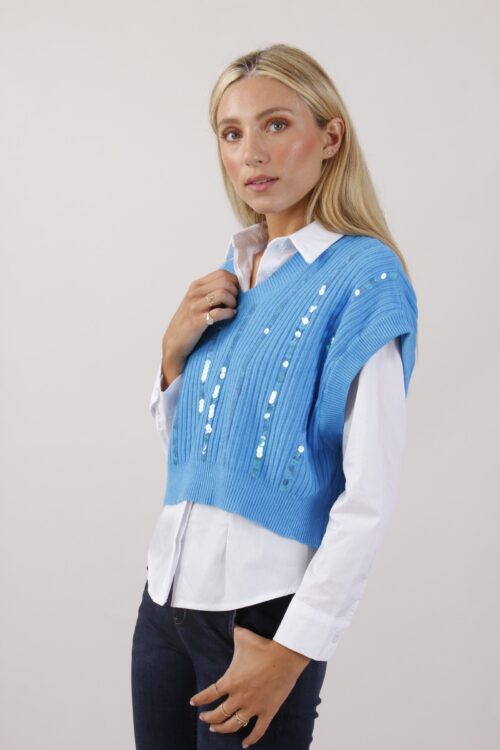 Alternative view of GILET CON PAILLETTES