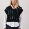 GILET CON PAILLETTES - Nero, TU