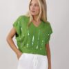 GILET CON PAILLETTES - Verde, TU