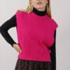 GILET CON FIOCCO LATERALE - Fucsia, TU