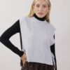 GILET CON FIOCCO LATERALE - Grigio, TU