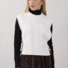 GILET CON FIOCCO LATERALE - Panna, TU