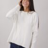MAGLIA CON POLSINI A COSTINE - Panna, TU