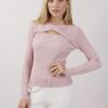 MAGLIA CUT-OUT CON INCROCIO - Rosa, TU