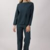 COMPLETO IN MAGLIA A COSTE - Verde bottiglia, TU