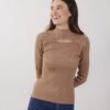 MAGLIA COLLO ALTO CUT OUT - Cammello, TU