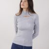 MAGLIA COLLO ALTO CUT OUT - Grigio, TU