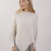 PONCHO CON MOTIVO TRECCIA - Gesso, TU