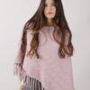 PONCHO CON MOTIVO TRECCIA - Rosa, TU
