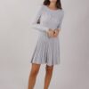 ABITO IN MAGLIA A PIEGHE - Grigio, TU