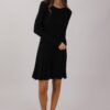 ABITO IN MAGLIA A PIEGHE - Nero, TU