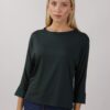 MAGLIA IN VISCOSA CON DETTAGLI IN RASO - Verde bottiglia, TU