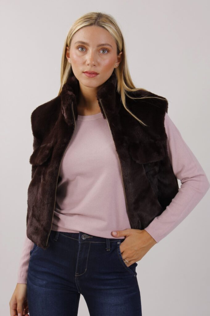 GILET IN ECOPELLICCIA 