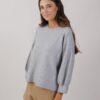 MAGLIA CON MANICHE A SBUFFO 3/4 - Grigio, TU
