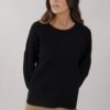 MAGLIA CON MANICHE A SBUFFO 3/4 - Nero, TU