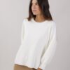 MAGLIA CON MANICHE A SBUFFO 3/4 - Panna, TU