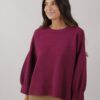 MAGLIA CON MANICHE A SBUFFO 3/4 - Petunia, TU