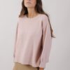 MAGLIA CON MANICHE A SBUFFO 3/4 - Rosa, TU