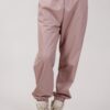 PANTALONI IN ECOPELLE CON POLSINI - Rosa, M