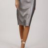 GONNA A TUBINO IN ECOPELLE - Argento, L