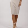 GONNA A TUBINO IN ECOPELLE - Beige, L