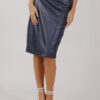GONNA A TUBINO IN ECOPELLE - Blu, L