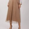 GONNA LONGUETTE IN TULLE - Cammello, TU