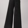 PANTALONE PALAZZO GESSATO - Nero, S