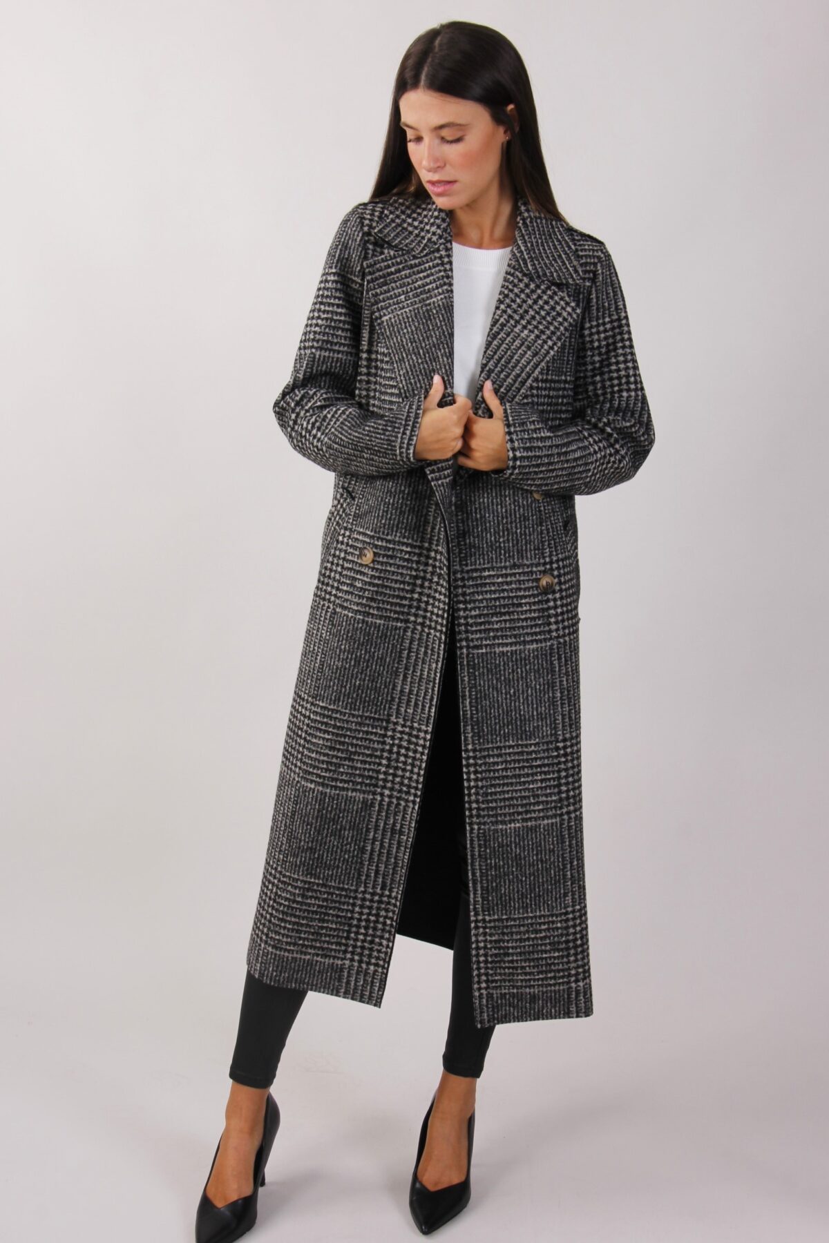 PANTALONE CINQUE TASCHE EFFETTO PELLE - immagine 5