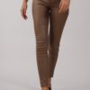 PANTALONE CINQUE TASCHE EFFETTO PELLE - Cammello, M