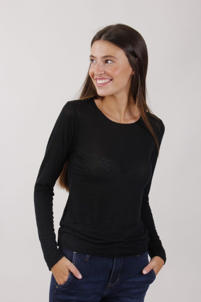 CASHMIRETTA GIROCOLLO - Negro, TU 