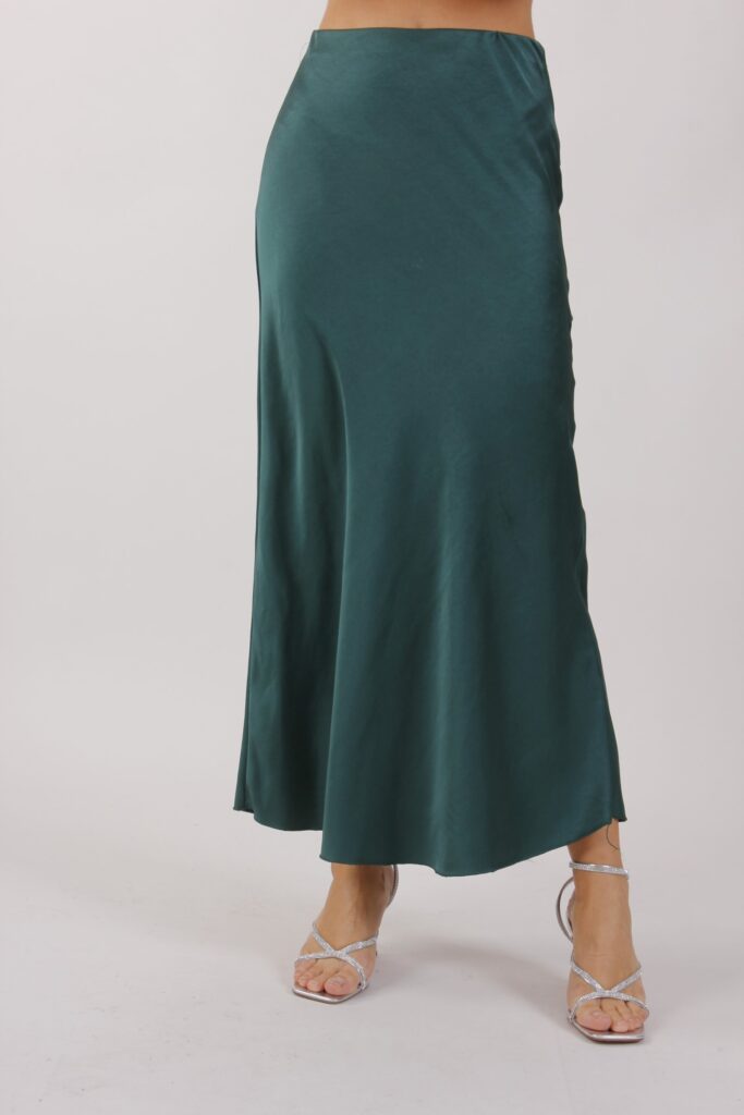 GONNA EFFETTO SATIN - Verde botella, TU 