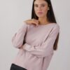 MAGLIA GIROCOLLO CUCITURE A VISTA - Rosa, TU