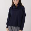 MAGLIA CON COLLO RIMOVIBILE - Blu, TU