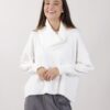 MAGLIA CON COLLO RIMOVIBILE - Panna, TU