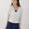 CARDIGAN EFFETTO PELO CON BOTTONI - Gesso, TU