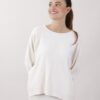MAGLIA CON LINEE DECORATIVE - Panna, TU