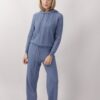 COMPLETO IN MAGLIA CON CAPPUCCIO - Dusty Blue, TU