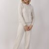 COMPLETO IN MAGLIA CON CAPPUCCIO - Beige, TU