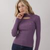 MAGLIA COLLO ALTO CUT OUT - Lavanda, TU