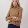 MAGLIA CON MACRO TRECCIA - Cammello, TU