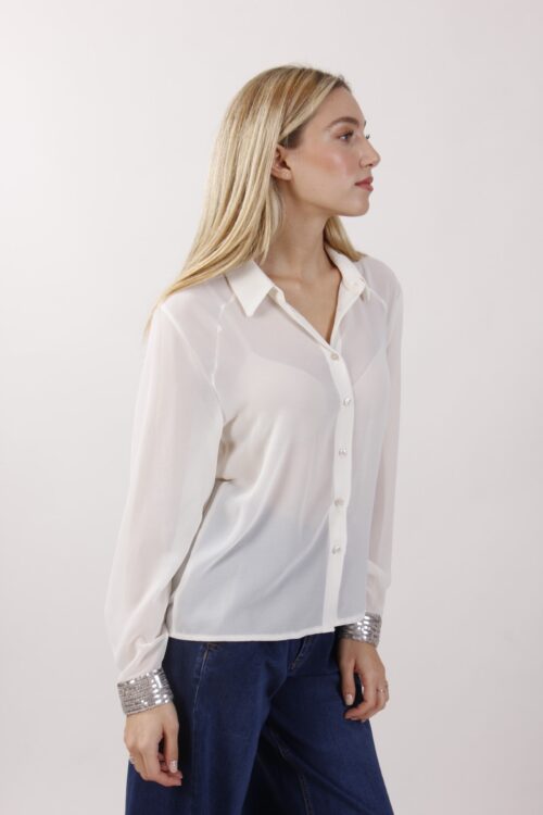 Alternative view of CAMICIA CON DETTAGLI IN PAILLETTES