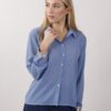 CAMICIA CON DETTAGLI IN PAILLETTES - Celeste, M