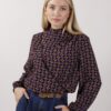 BLUSA INCROCIATA CON DETTAGLIO CUT-OUT - Nero, L