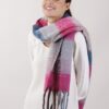 SCIARPA A QUADRI CON LUREX - Fucsia, TU
