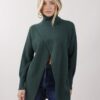 MAGLIA CON SPACCO - Verde bottiglia, TU