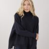 MAGLIA OVERSIZE CON FRANGE - Blu, TU