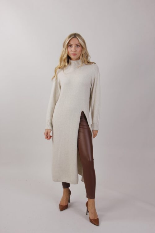 MAGLIA LUNGA CON SPACCO LATERALE