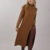 MAGLIA LUNGA CON SPACCO LATERALE - Cammello, TU
